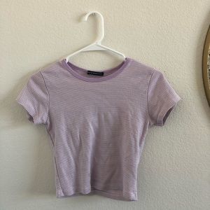 Light purple and white striped shirt